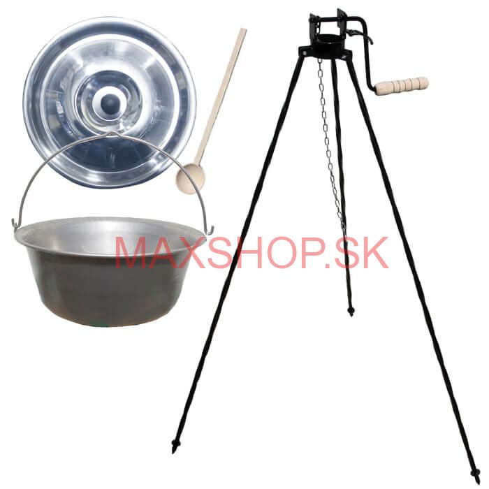 Nerezový kotlík 15 L (1,5 mm)+ stojan s kladkou VAR