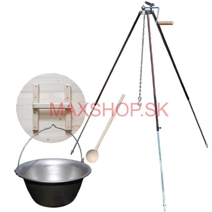 Nerezový kotlík 20 L (1,5 mm) + teleskopický stojan s kladkou VAR