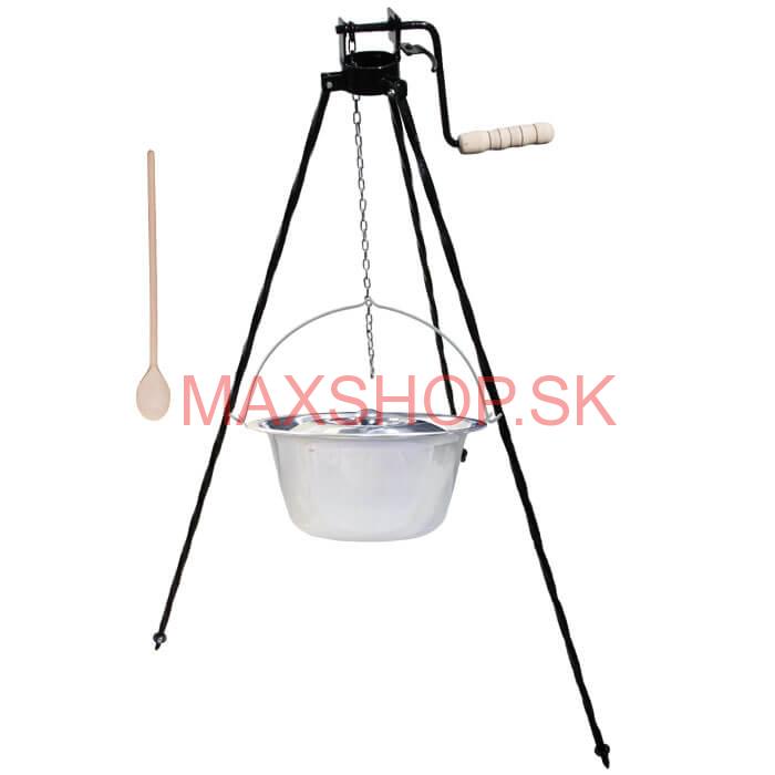 Antikorový kotlík 10 L (1,2 mm) + stojan s kladkou VAR