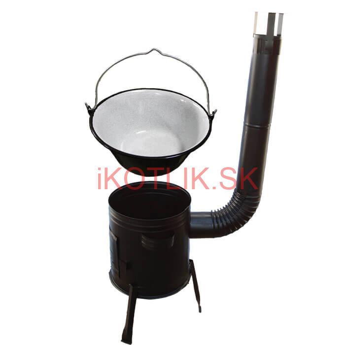 Smaltovaný kotlík 13 L (1,2 mm) + kovová kotlina 36 CLASSIC (KOV) Easy party