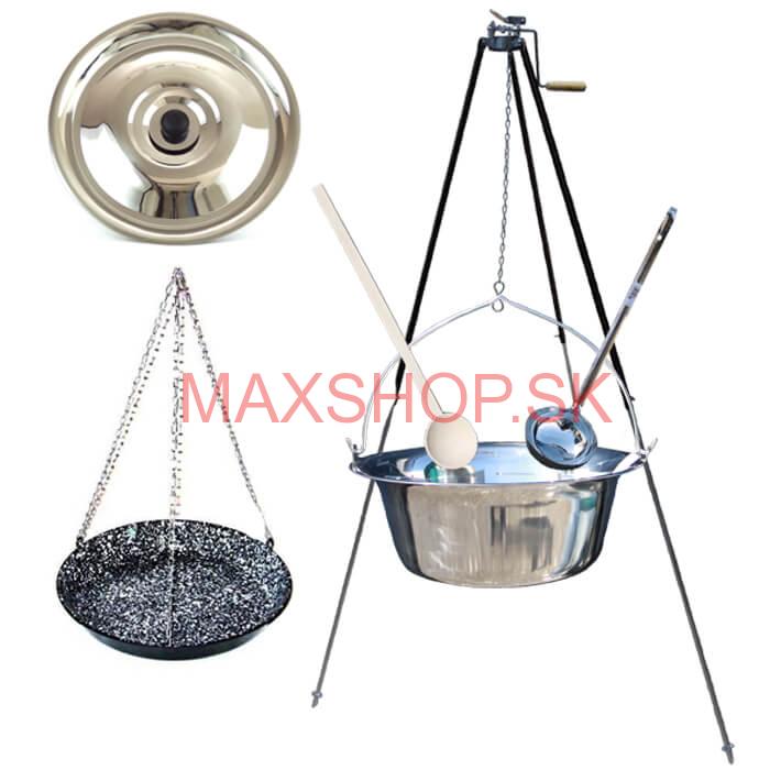 Kotlík s trojnožkou VAR 14 L ANTIKOR + Grilovacia panvica 