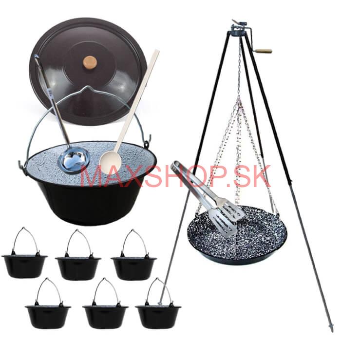 Kotlíková súprava 25 L SMALT + grilovacia panvica PARTY VAR