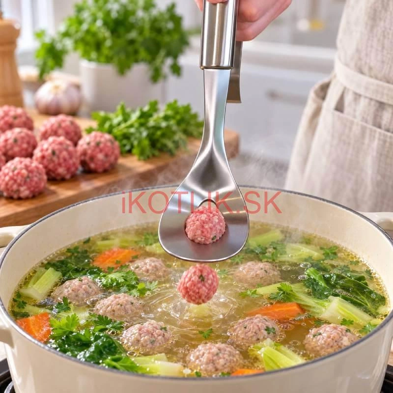 Nerezové tvorítko na fašírky, mäsové guľky a knedličky 18 cm